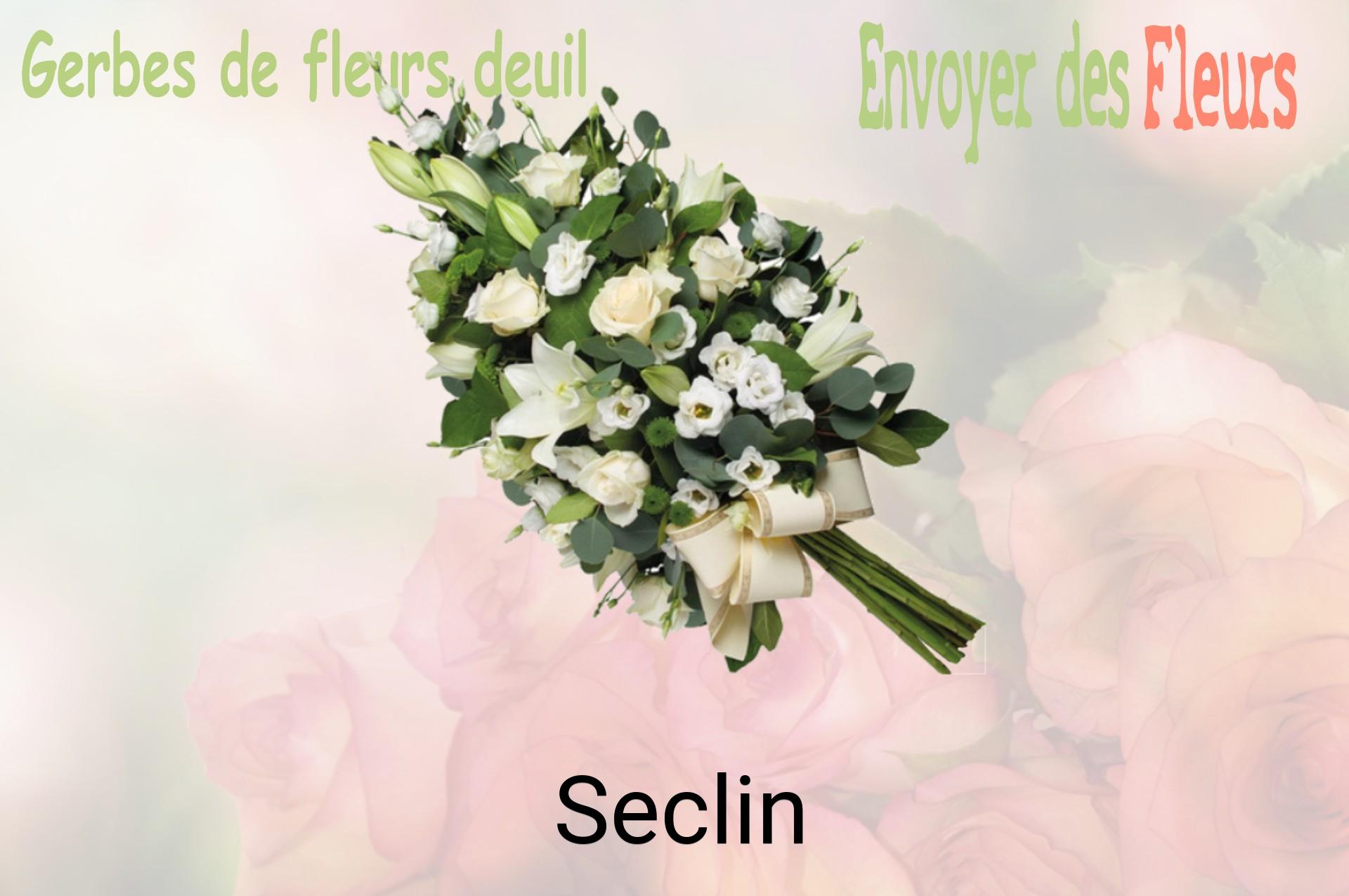 Gerbe de fleurs de deuil livrée à Seclin